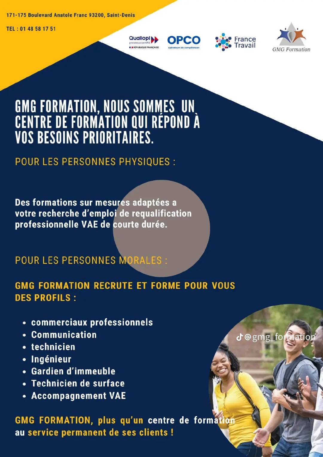 Recrutement GMG Formation